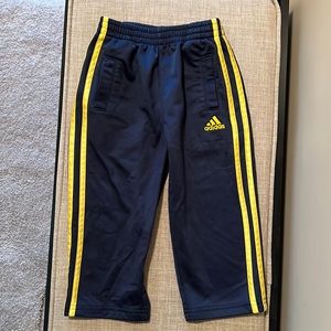 Boys Size 2T Navy/yellow Adidas Track Pants